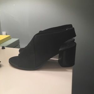 Topshop black suede sandals